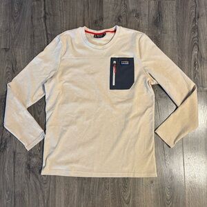 Avalanche Outdoor Supply Co. Men's Long Sleeve Pullover Shirt Beige Size Large